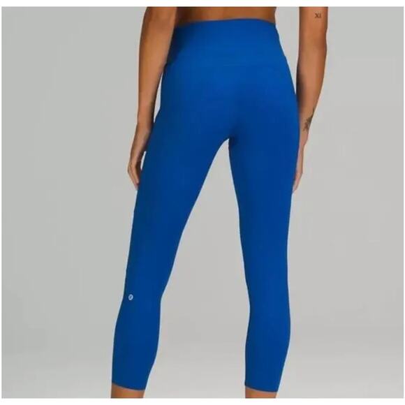 Lululemon Fast And Free HR Crop Tight Symphony Blue Size 0 - Picture 2 of 4